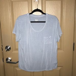baby blue pocket tee